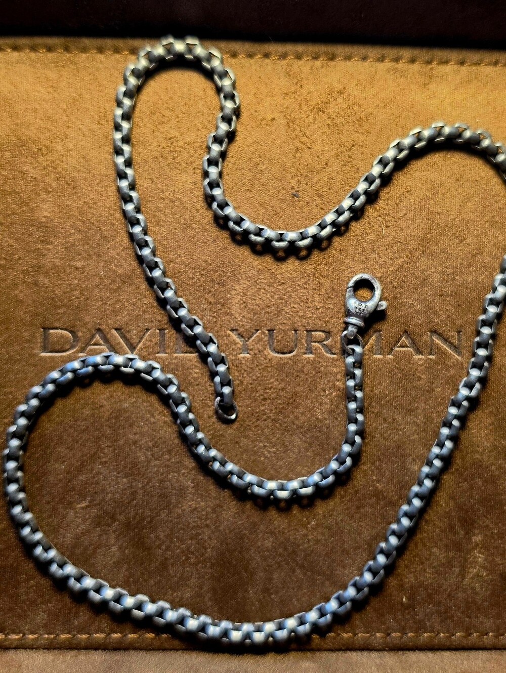 David Yurman Men's Titanium Box Chain Necklace